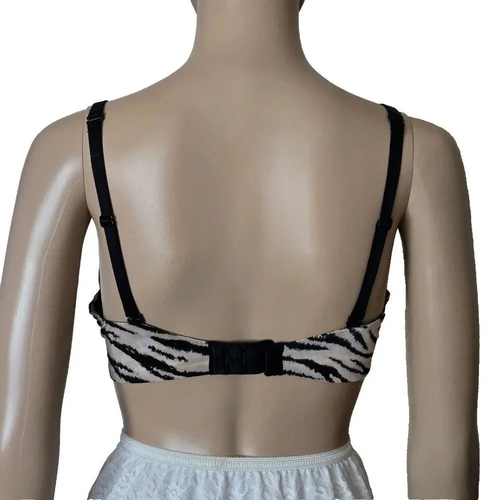 Victoria's Secret Push Up Underwire multicolor animal print rhinestone Bra 34DD - Picture 3 of 6